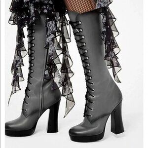 NWT MICHAEL KORS COLLECTION LTD ED Deandra Boot Lace-up Platform 9 MSRP $1495